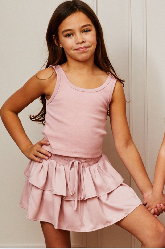 Theme Harlow Ballet Pink Heart Cut Out Tank