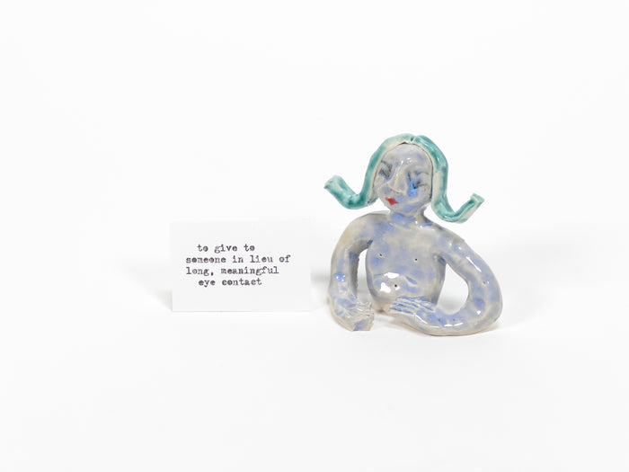 to give to someone in lieu of long, meaningful eye contact