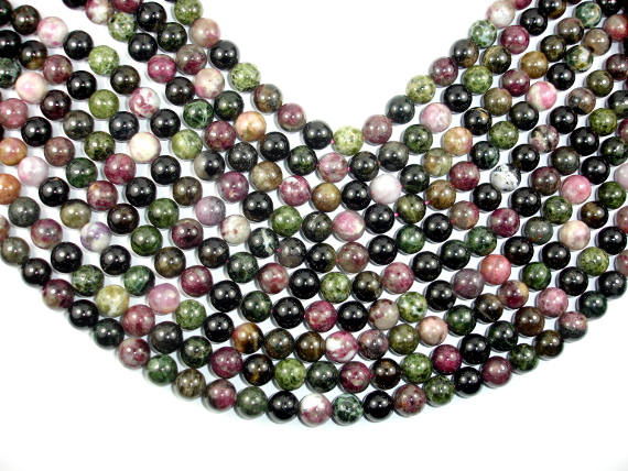 Tourmaline Beads, 10mm (9.5mm) Round Beads-BeadBasic