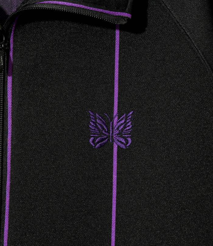 Track Jacket - Black - Poly Jacquard