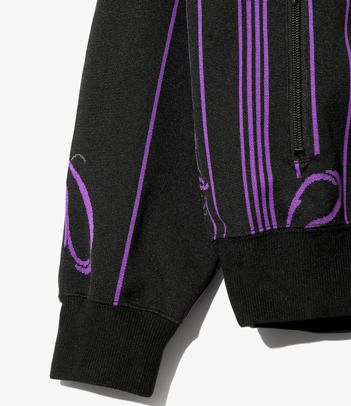 Track Jacket - Black - Poly Jacquard
