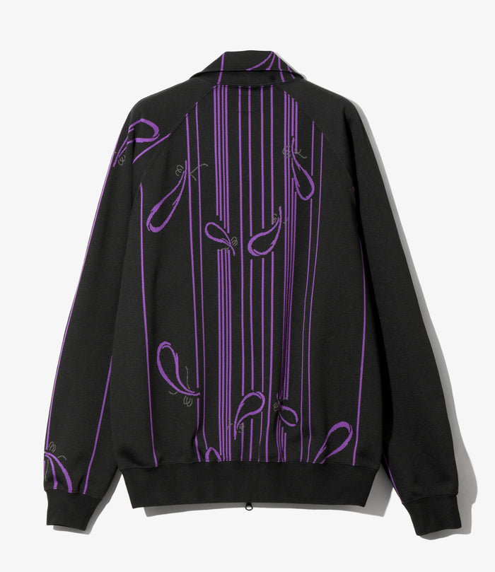 Track Jacket - Black - Poly Jacquard