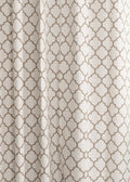 Trellis printed cotton Fabric - Walnut-Grey