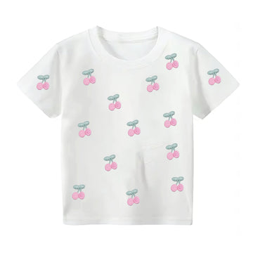 Tweenstyle Mini Cherries Tee On Jersey Short Sleeve Tee