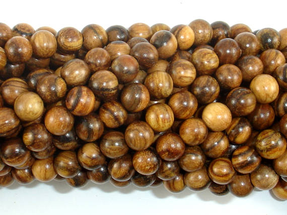 Vietnam Qinan Sandalwood Beads, 6mm(6.3mm) Round Beads, 25 Inch-BeadBasic