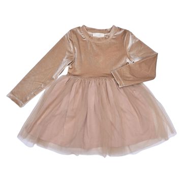 Vignette Eva Dress | Gold Velvet
