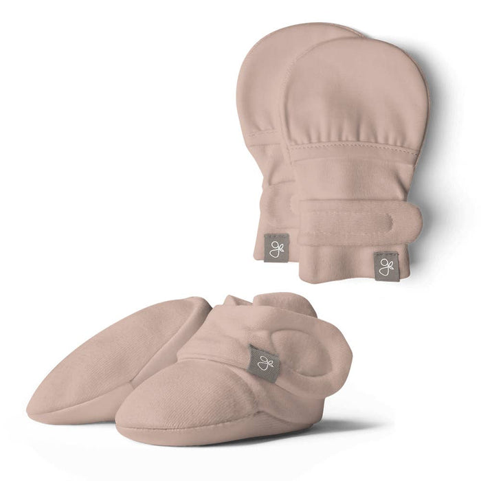 Viscose Bamboo + Organic Cotton Mitts + Boots - Rose: 0-3