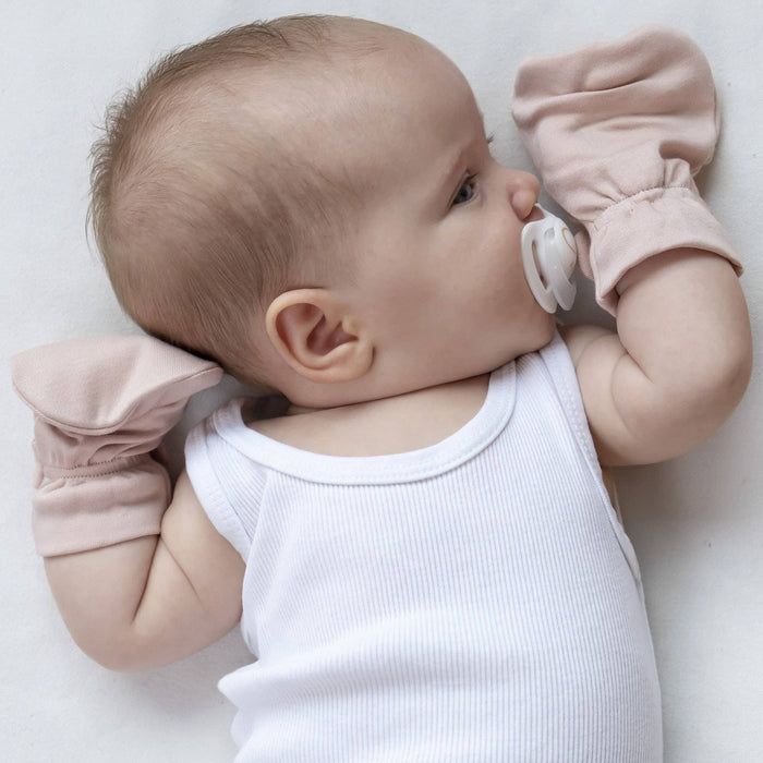 Viscose Bamboo + Organic Cotton Mitts + Boots - Rose: 0-3