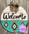 Western Welcome Wooden Door Hanger