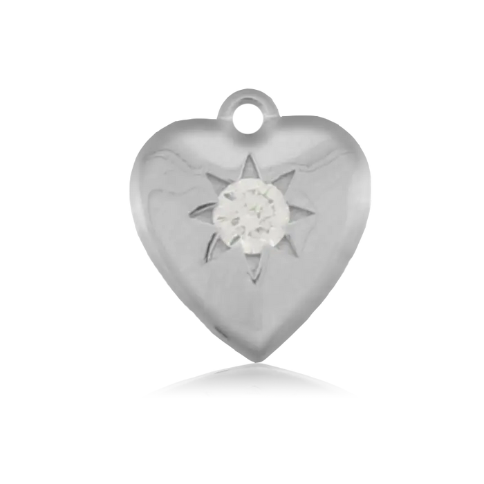 White Chalcedony Stone Bracelet with Self Love Sterling Silver Charm