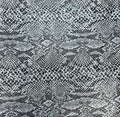 White Snake Skin Leather Like Synthetic Fabric