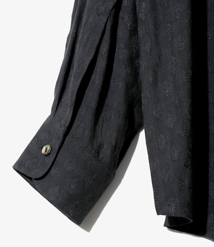 Women's One-up Shirt - Navy - Diamond Mesh Jacquard