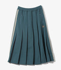 Women's Pleated Track Skirt - Green - Poly Smooth