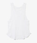 Women's Ribbed Frill Tank Top - White